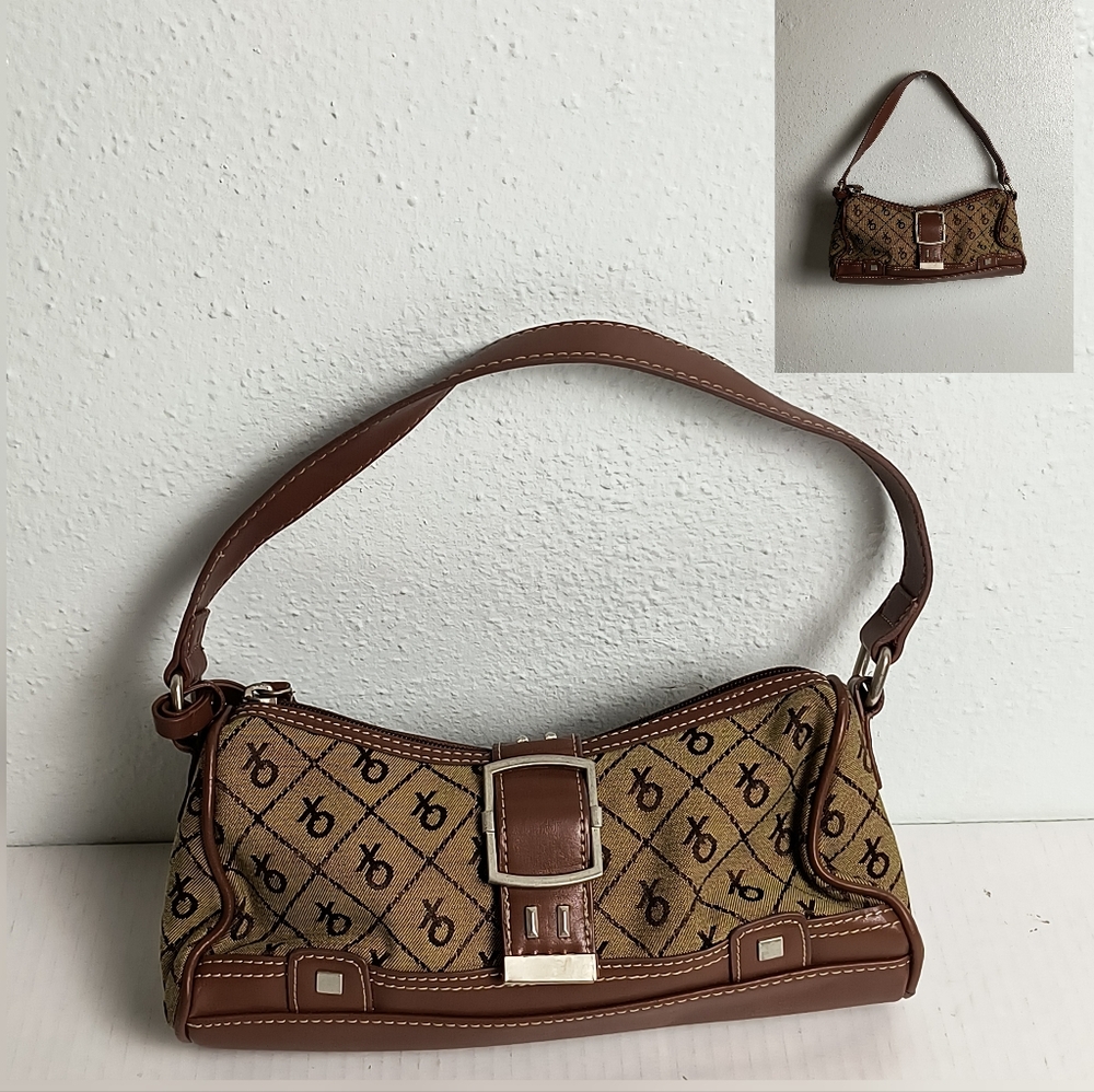 XOXO Signature Pattern Hobo Bag in Brown and Tan
